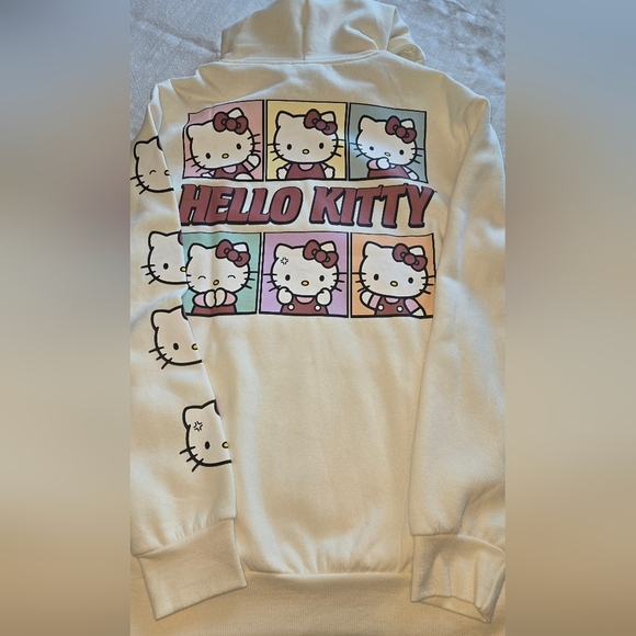 Hello Kitty Cream Hoodie with Pink Accents - Picture 2 of 6